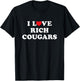 I Love Heart Rich Cougars T-Shirt - T-Shirt | Black