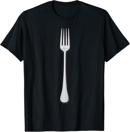 Funny Halloween Party Fork Costume Couple Matching T-Shirt - T-Shirt | Black