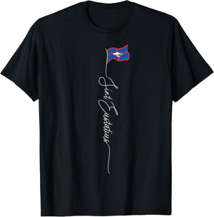 Sint Eustatius Statia St Eustatius Caribbean Patriotic Flag T-Shirt - T-Shirt | Black