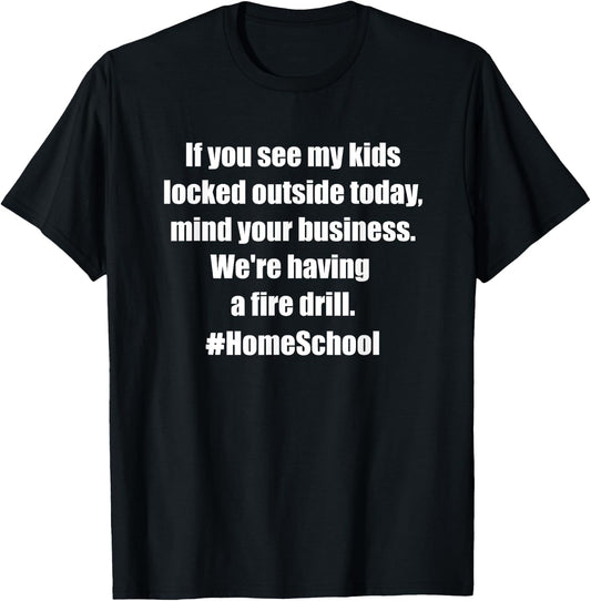 Funny Homeschool Home School Mom Dad T-Shirt - T-Shirt | Black
