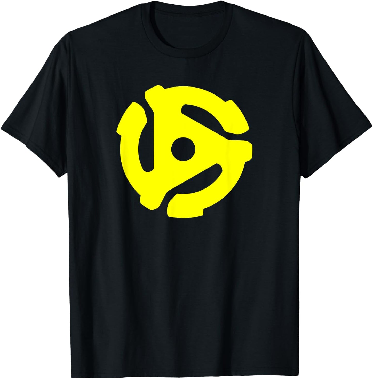 45 RPM Adapter Vinyl Music Authentic Sounds T-Shirt - T-Shirt | Black