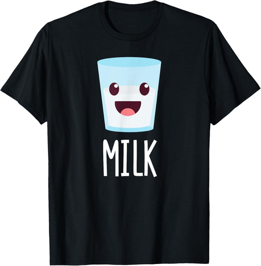 Milk & Cookies Matching Couple Halloween Best Friends T-Shirt - T-Shirt | Black