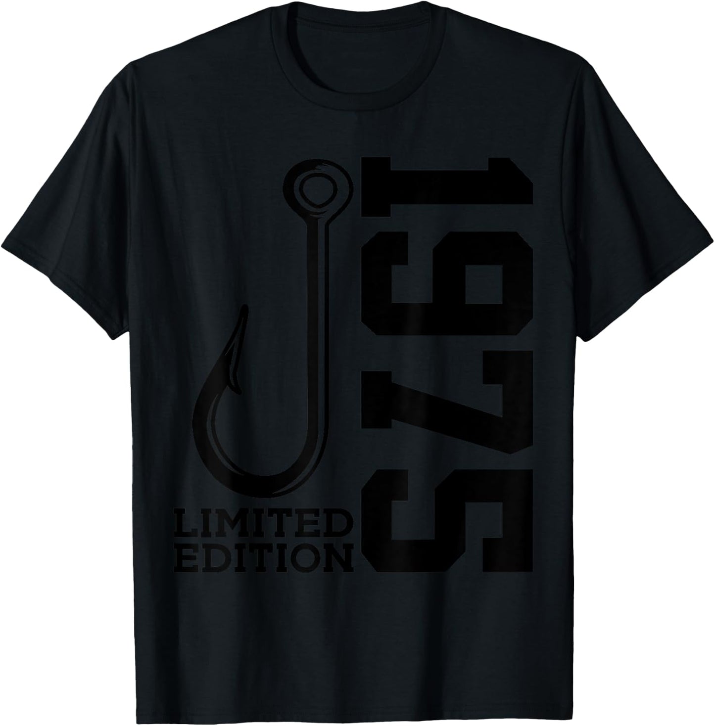 Angler 50th Birthday Fishing Limited Edition 1975 T-Shirt - T-Shirt | Black