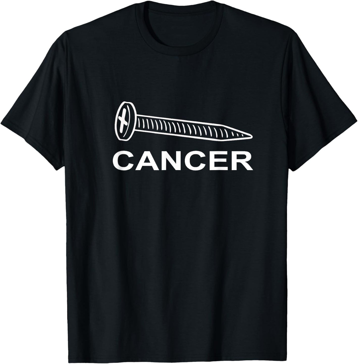 Screw Cancer Support Cancer Awareness T-Shirt - T-Shirt | Black
