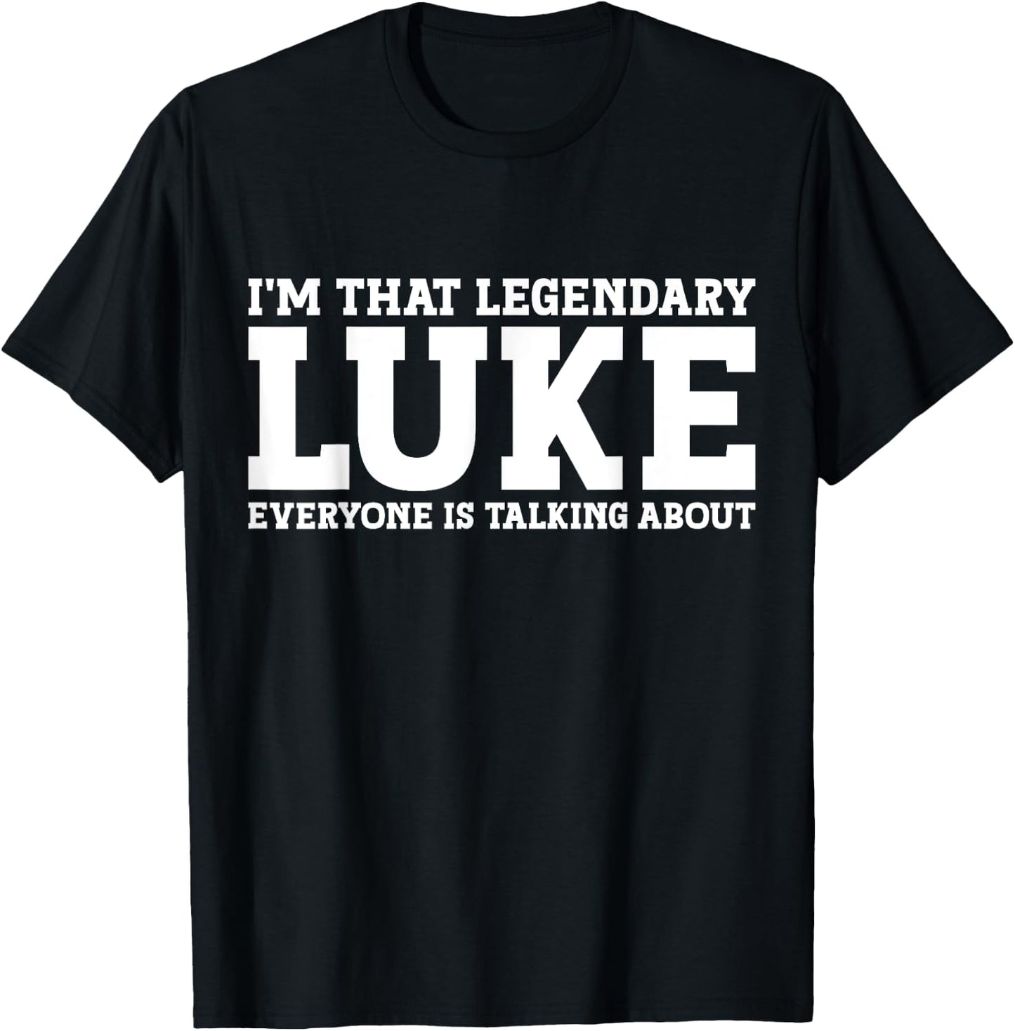 Luke Surname Funny Team Family Last Name Luke T-Shirt - T-Shirt | Black