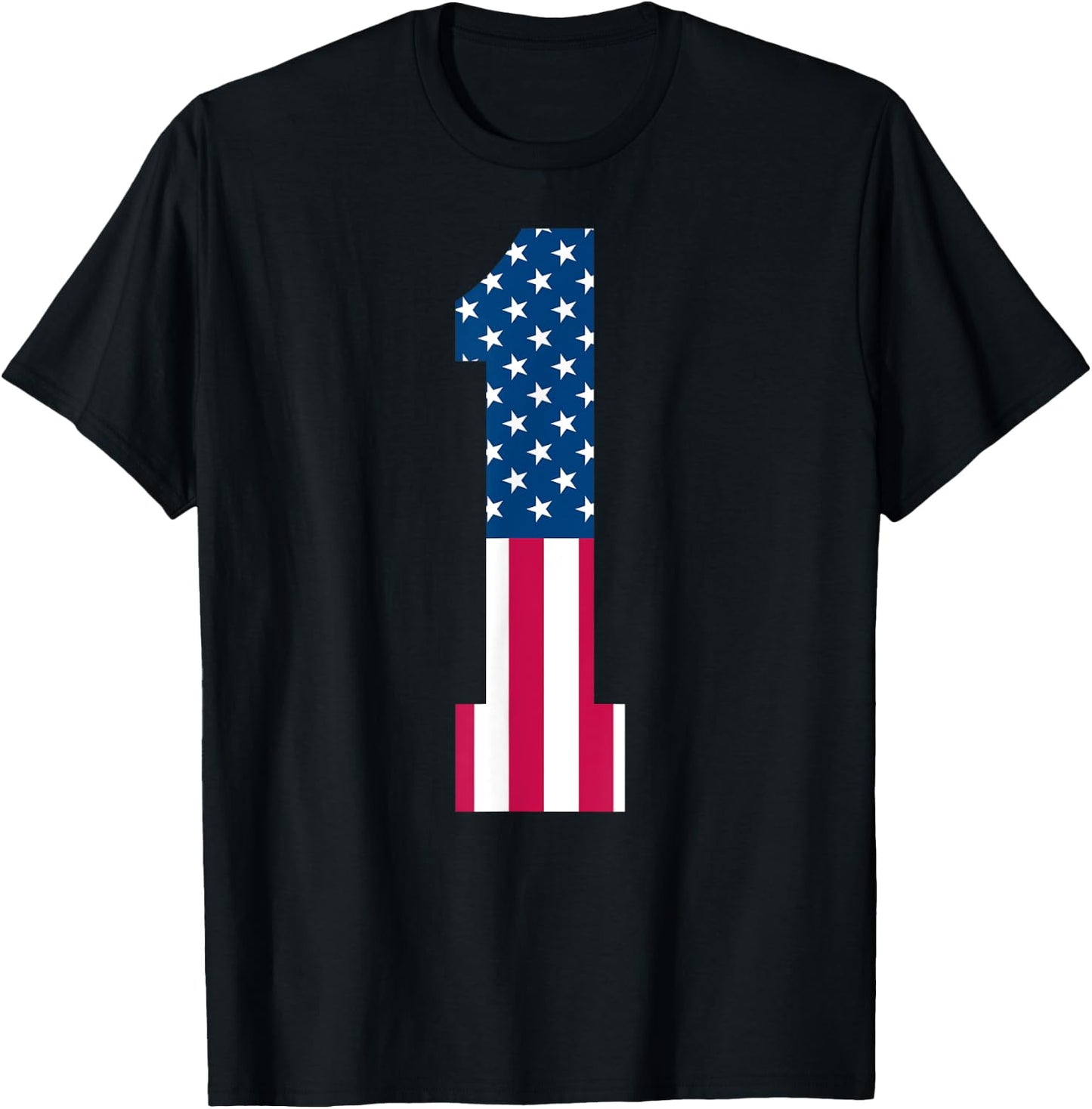Fun 1st Birthday US American Flag 1st Of July Boy 1-Year-Old T-Shirt - T-Shirt | Black