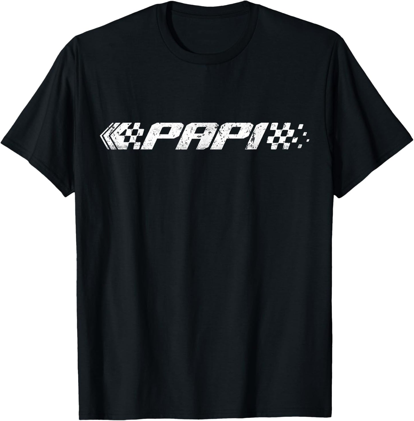 Racing Birthday Matching Family Race Car Pit Crew Papi T-Shirt - T-Shirt | Black