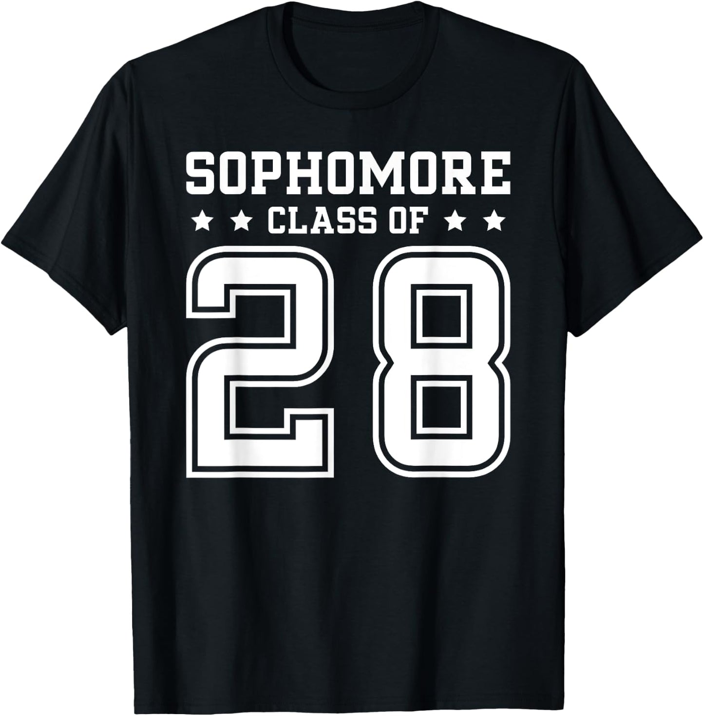 Sophomore Class Of 2028 Back to School Sophomore 2028 T-Shirt - T-Shirt | Black