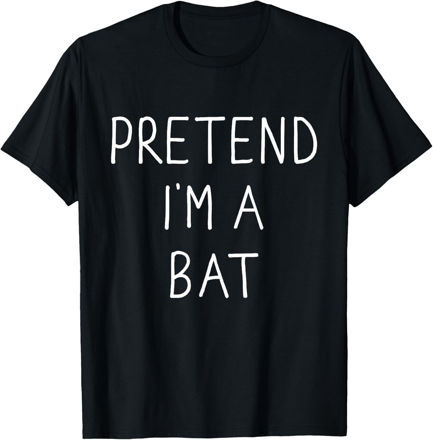 Pretend I'm a bat funny lazy easy DIY halloween costume T-Shirt - T-Shirt | Black