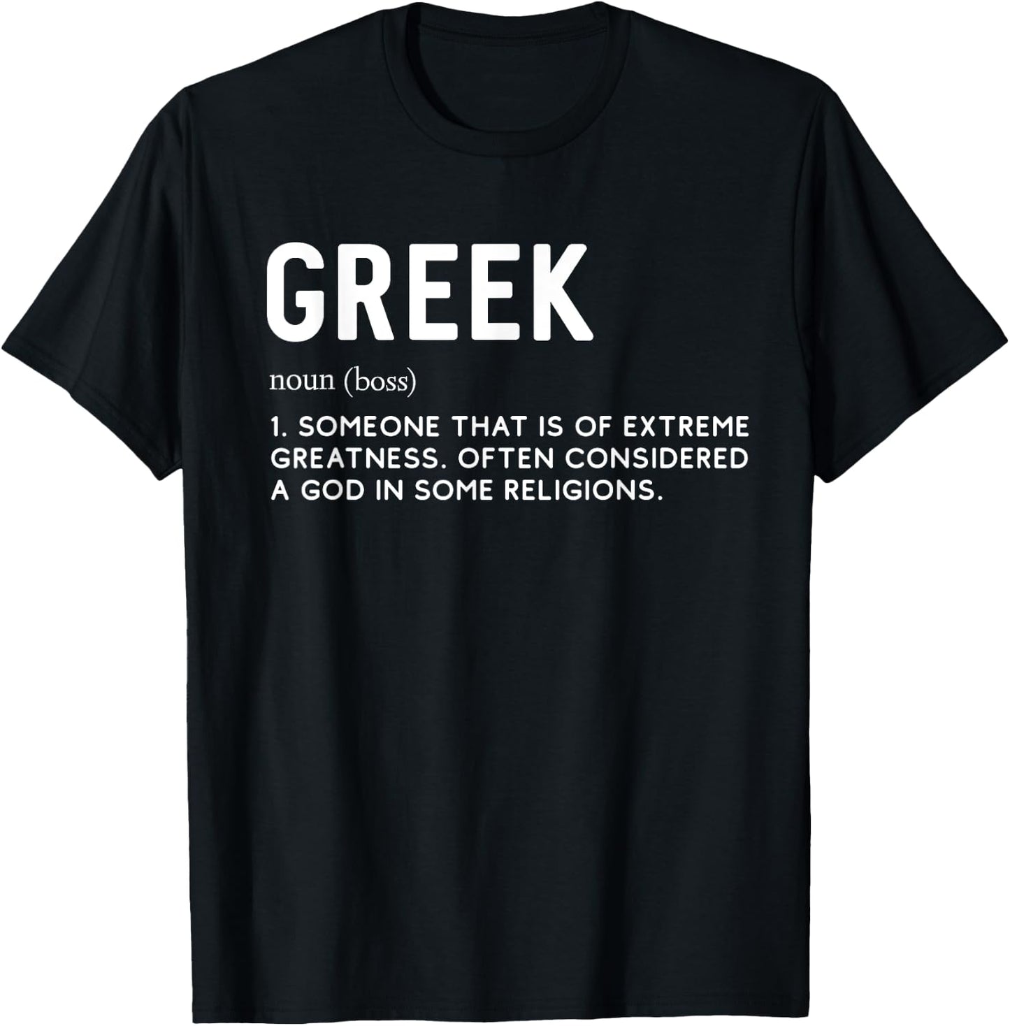 Funny Greek Definition Awesome Personality Men Women Gag T-Shirt - T-Shirt | Black