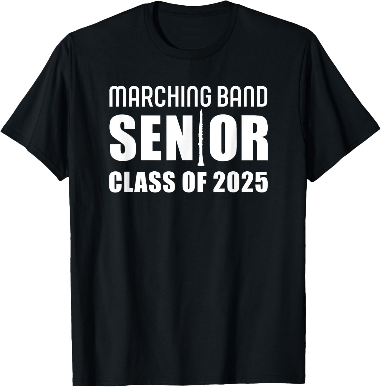 2025 Senior Clarinet Player Class of 2025 Marching Band T-Shirt - T-Shirt | Black