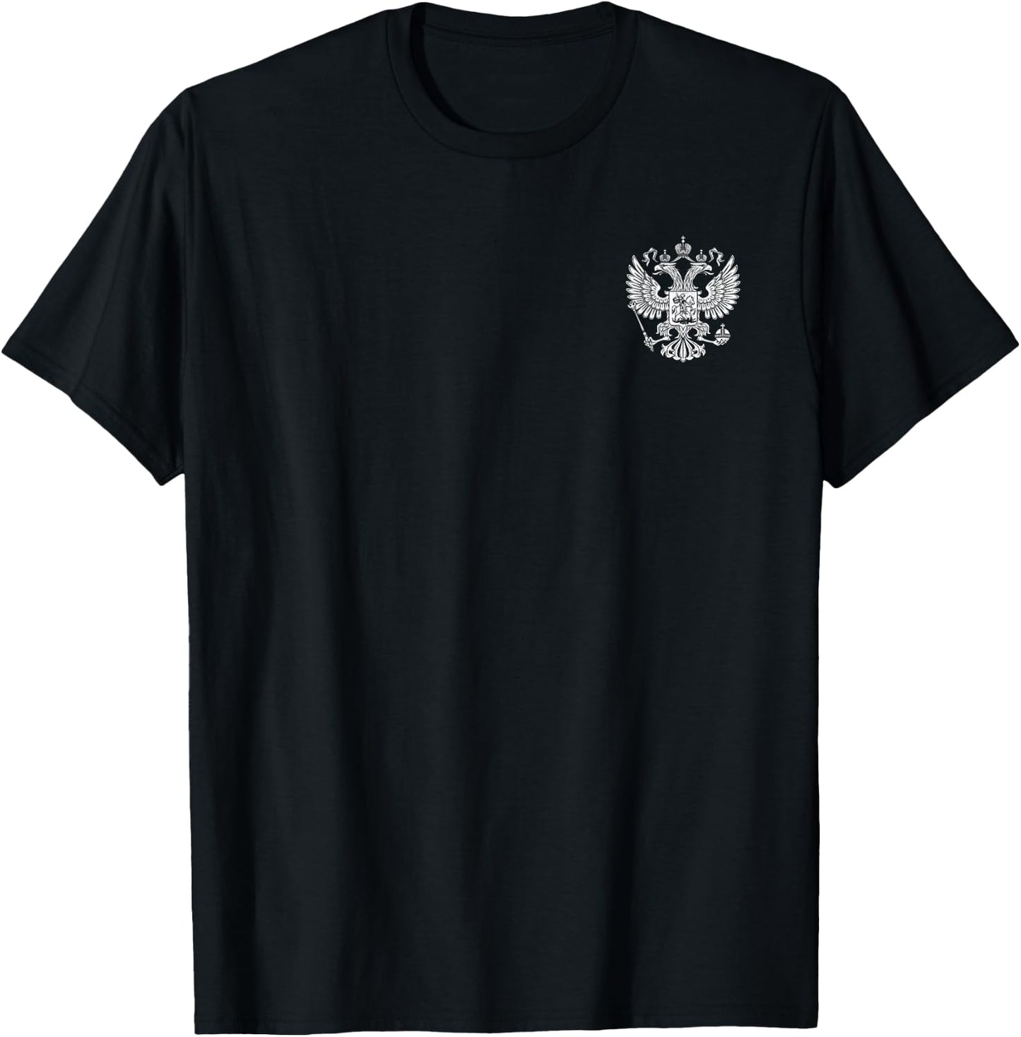 Russia Double Headed Eagle Russian Arms Symbol T-Shirt - T-Shirt | Black