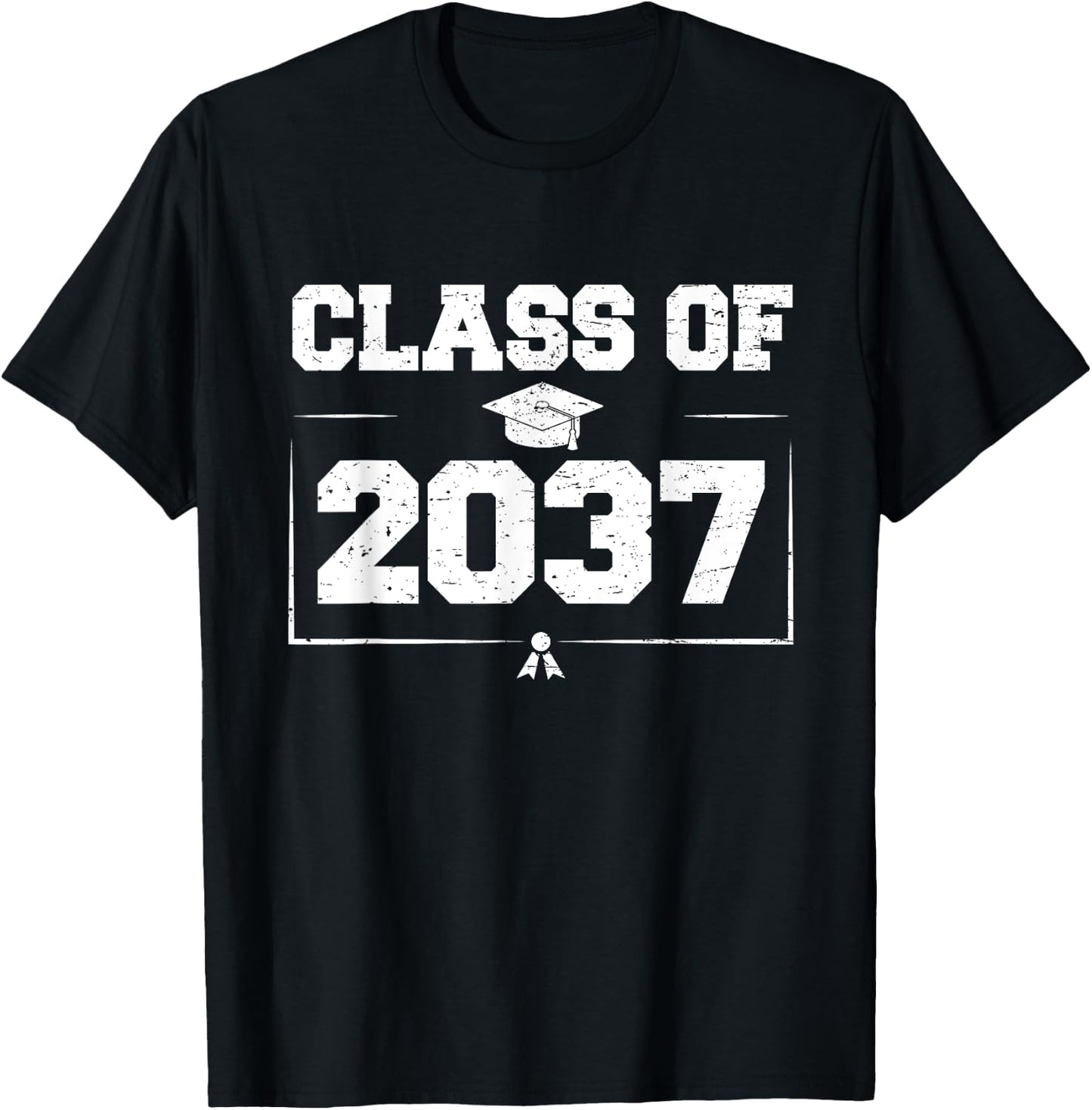 Class of 2037 Grow With Me Back to School Graduation 2037 T-Shirt - T-Shirt | Black