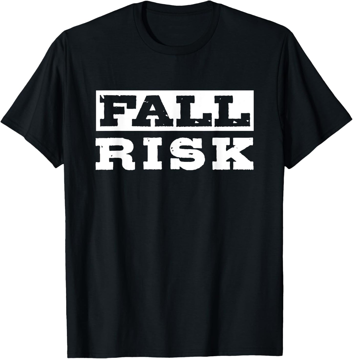 Fall Risk Funny Vintage Retro T-Shirt - T-Shirt | Black