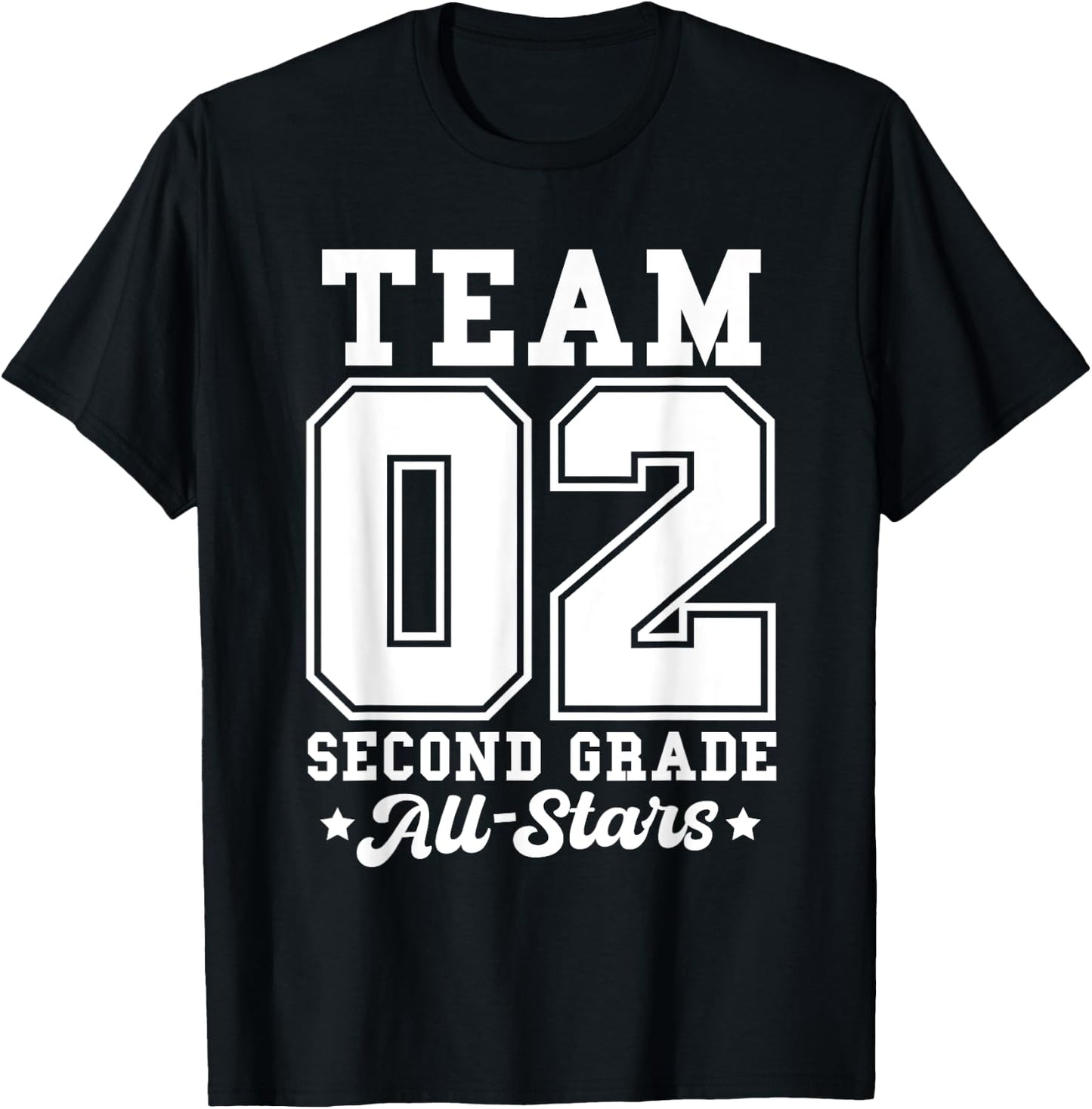 Team 2nd Grade All-Stars Back To School Sports Jersey T-Shirt - T-Shirt | Black