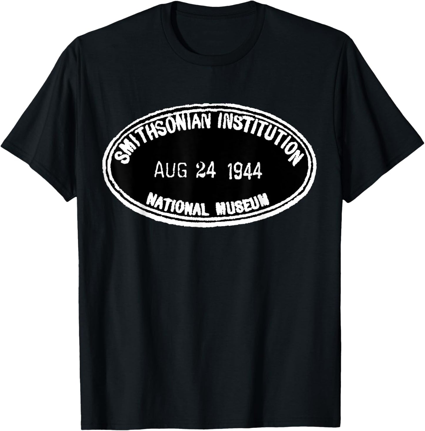 Smithsonian Institution Library 1944 Book Stamp T-Shirt - T-Shirt | Black
