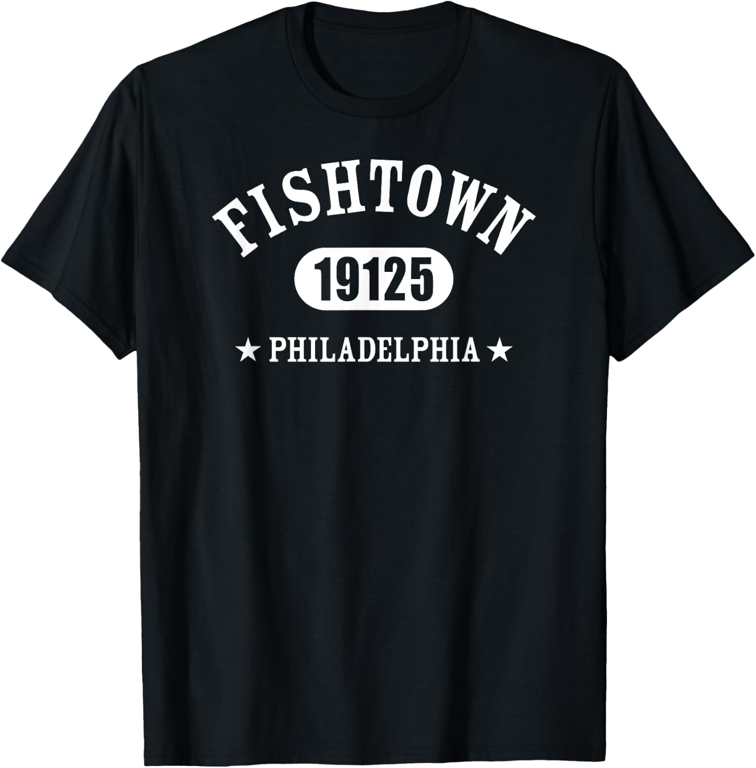 FISHTOWN Philadelphia PA 19125 Classic Athletic Design T-Shirt - T-Shirt | Black