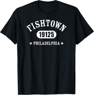 FISHTOWN Philadelphia PA 19125 Classic Athletic Design T-Shirt - T-Shirt | Black
