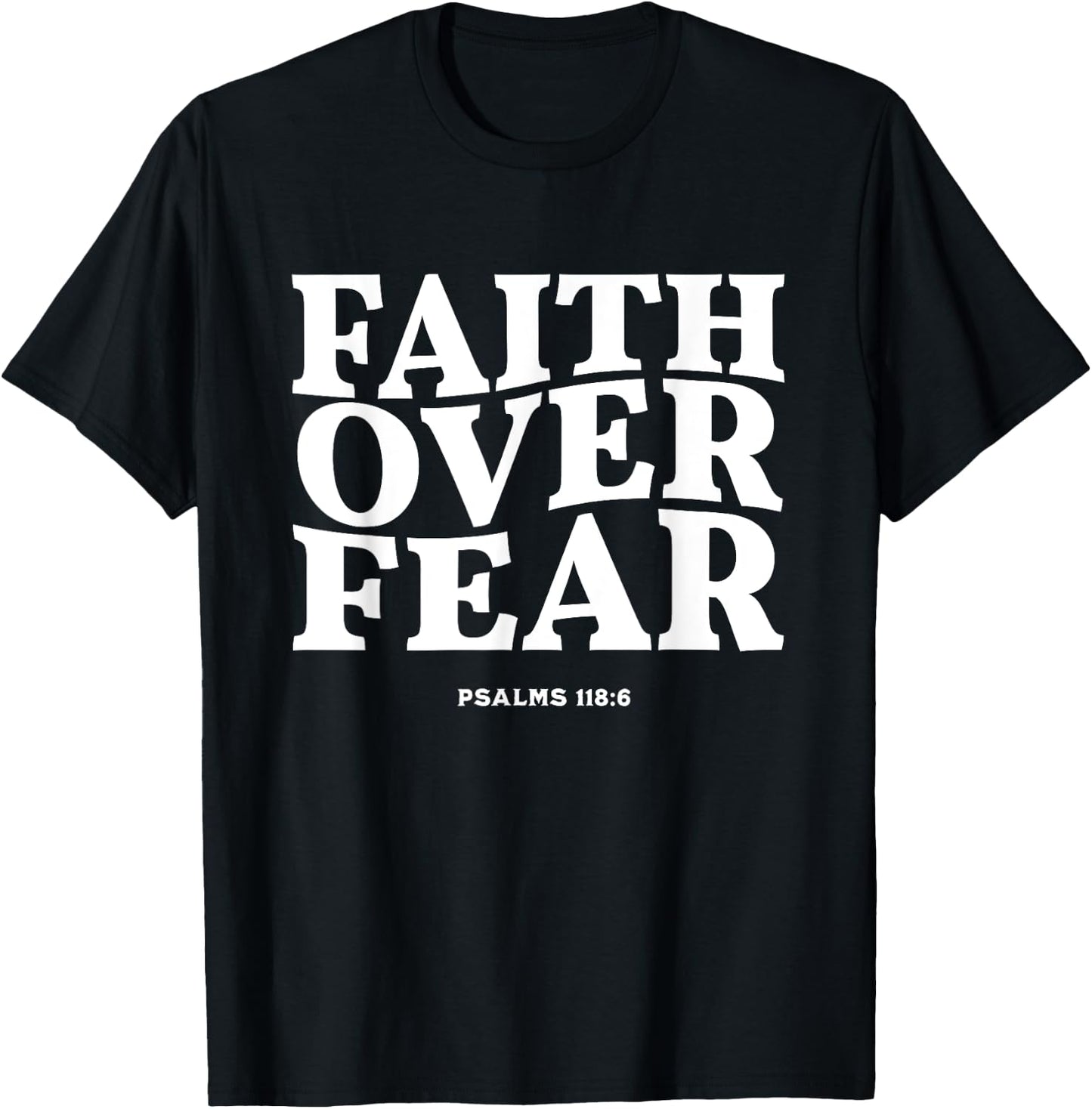 Faith Over Fear for , ,Teens,Kids.Christian T-Shirt - T-Shirt | Black