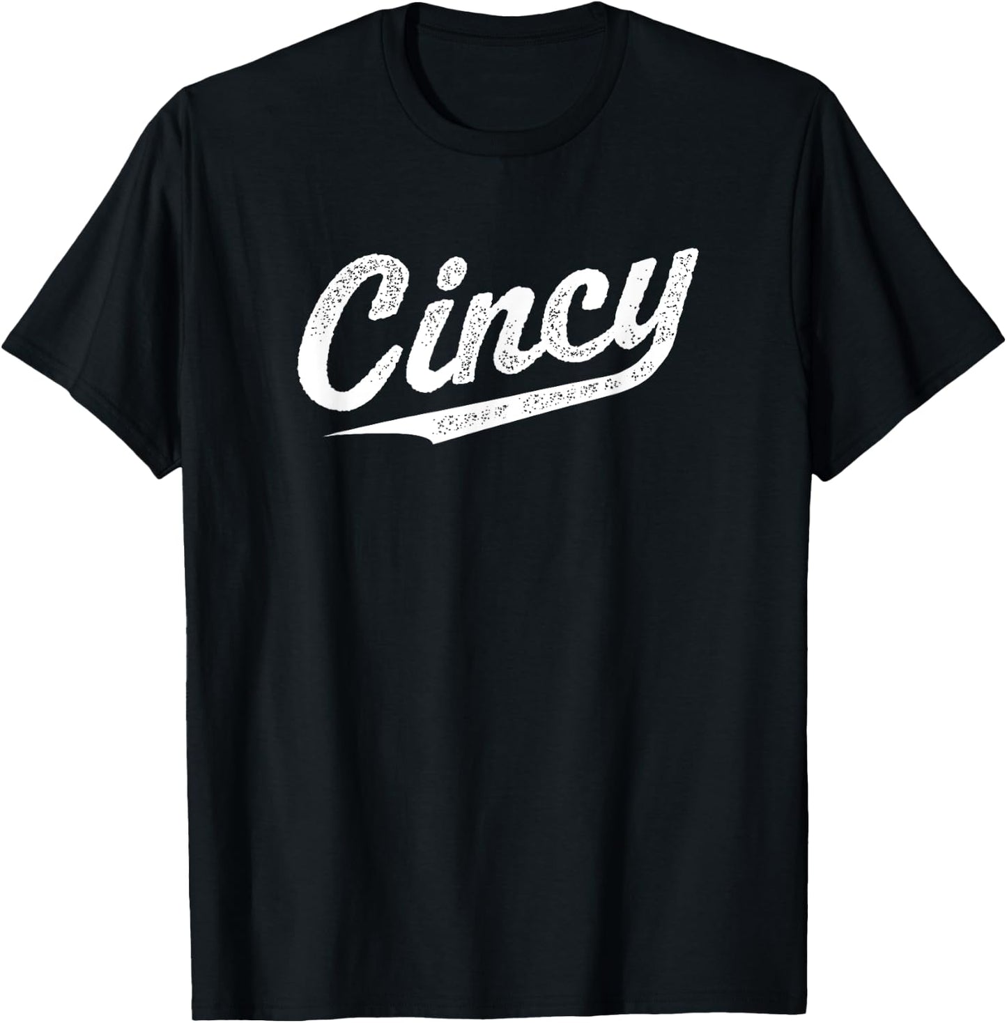 Retro Cincy Cincinnati Ohio vintage cursive script throwback T-Shirt - T-Shirt | Black