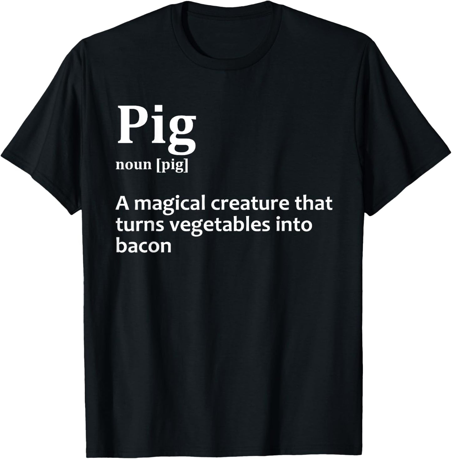 Best Bacon Design Women Kids Pig Food Bacon Lover T-Shirt - T-Shirt | Black