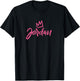 Jordan the Queen / Pink Crown & Name Called Jordan T-Shirt - T-Shirt | Black