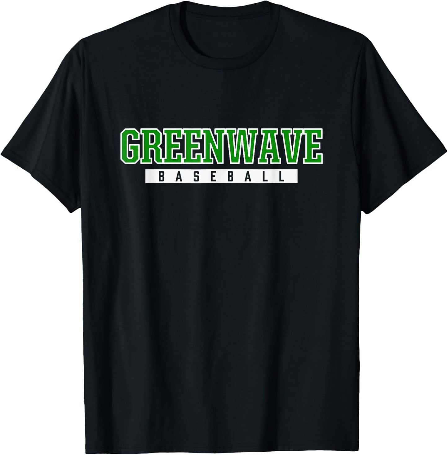 New Milford Greenwave Baseball T-Shirt - T-Shirt | Black