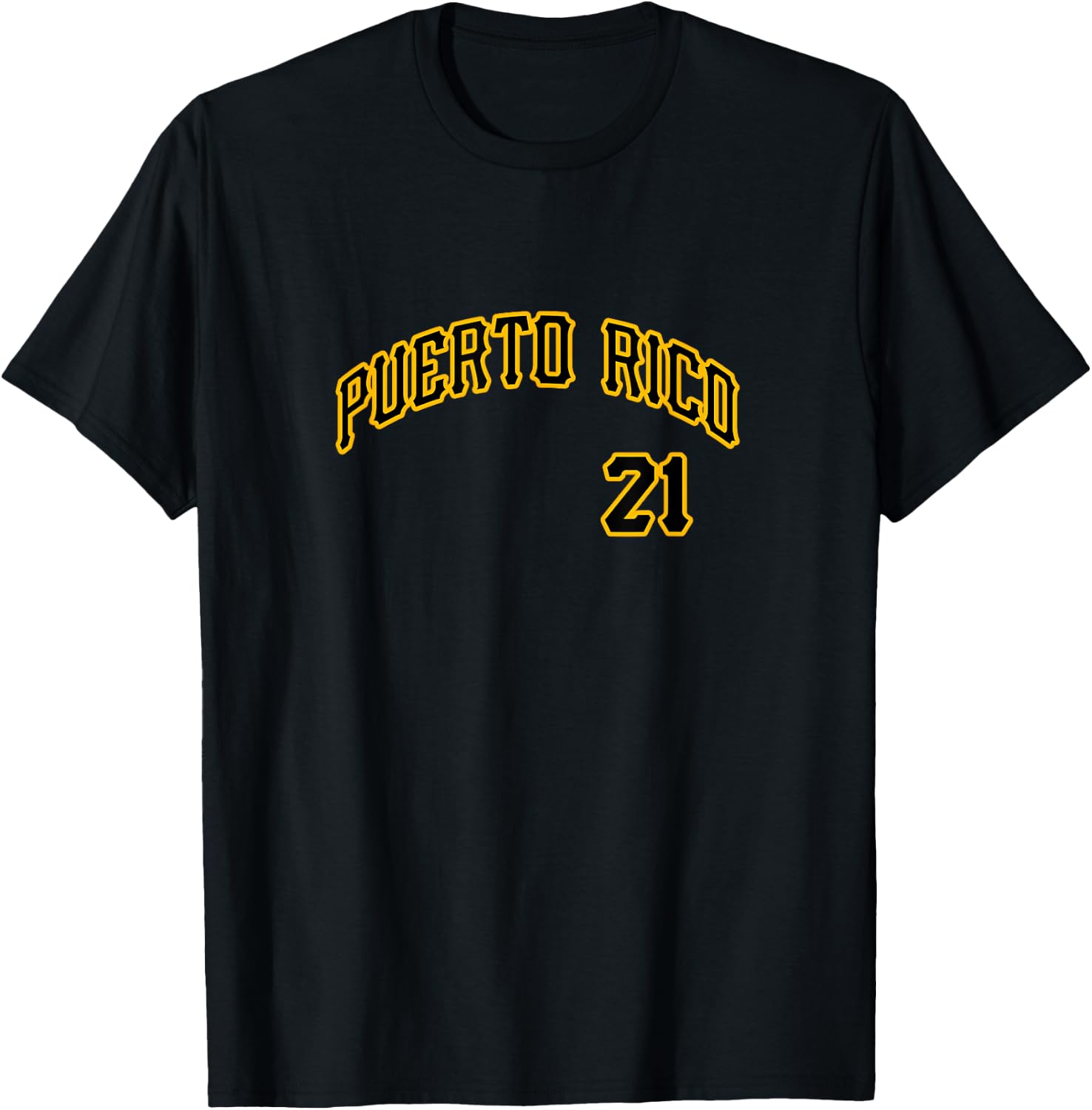 Puerto Rico 21 Boricua Baseball Santurce Beisbol Souvenir T-Shirt - T-Shirt | Black