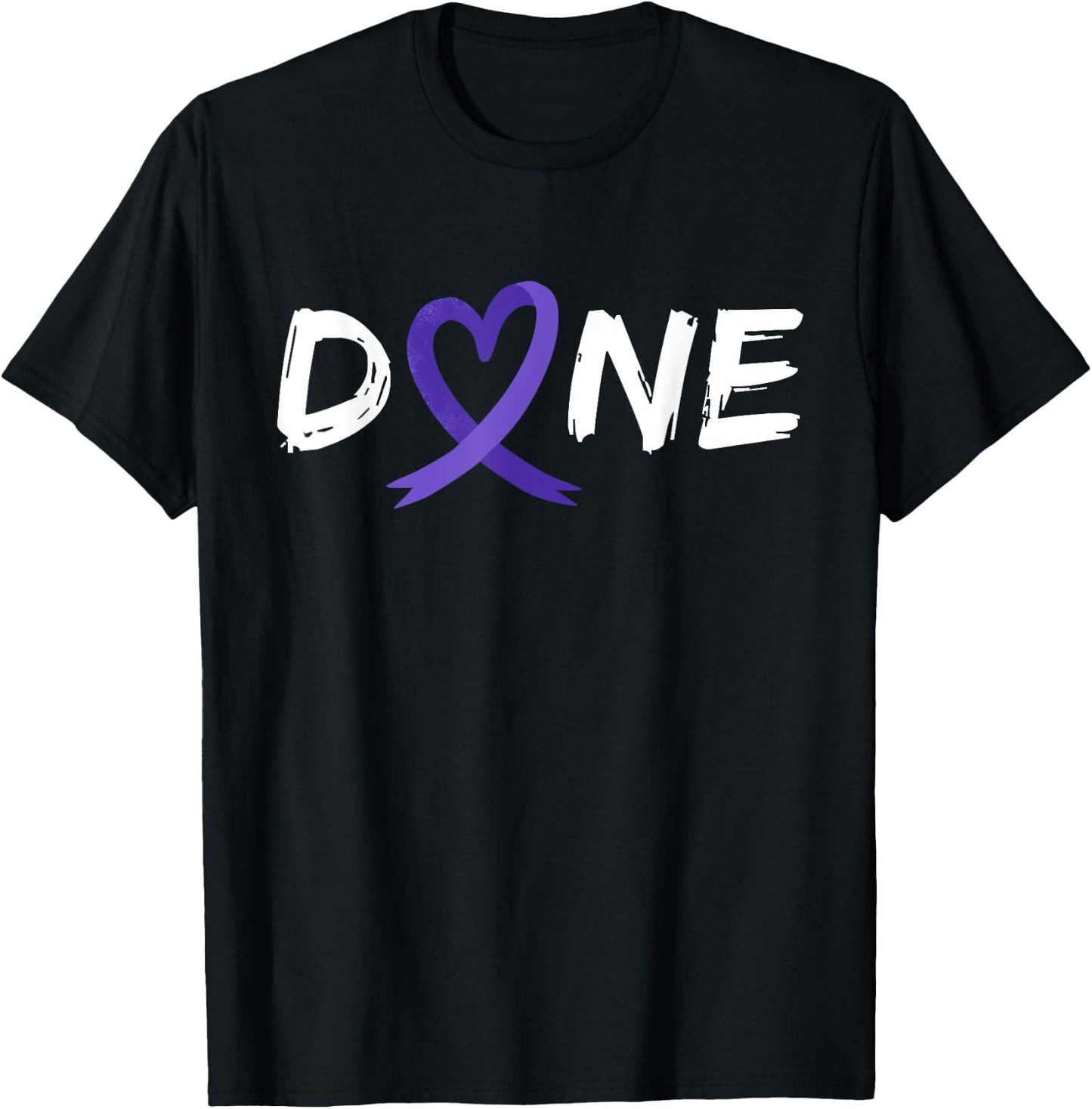 Done Last Day Of Radiation Chemo Pancreatic Cancer Heart T-Shirt - T-Shirt | Black