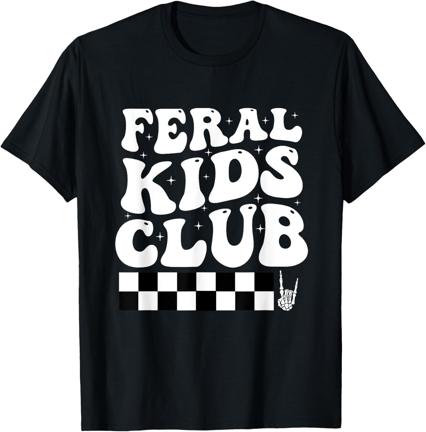 Funny Feral Kids Club T-Shirt - T-Shirt | Black