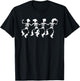 Dancing Skeletons Spooky Halloween Cowboys Line Dance T-Shirt - T-Shirt | Black