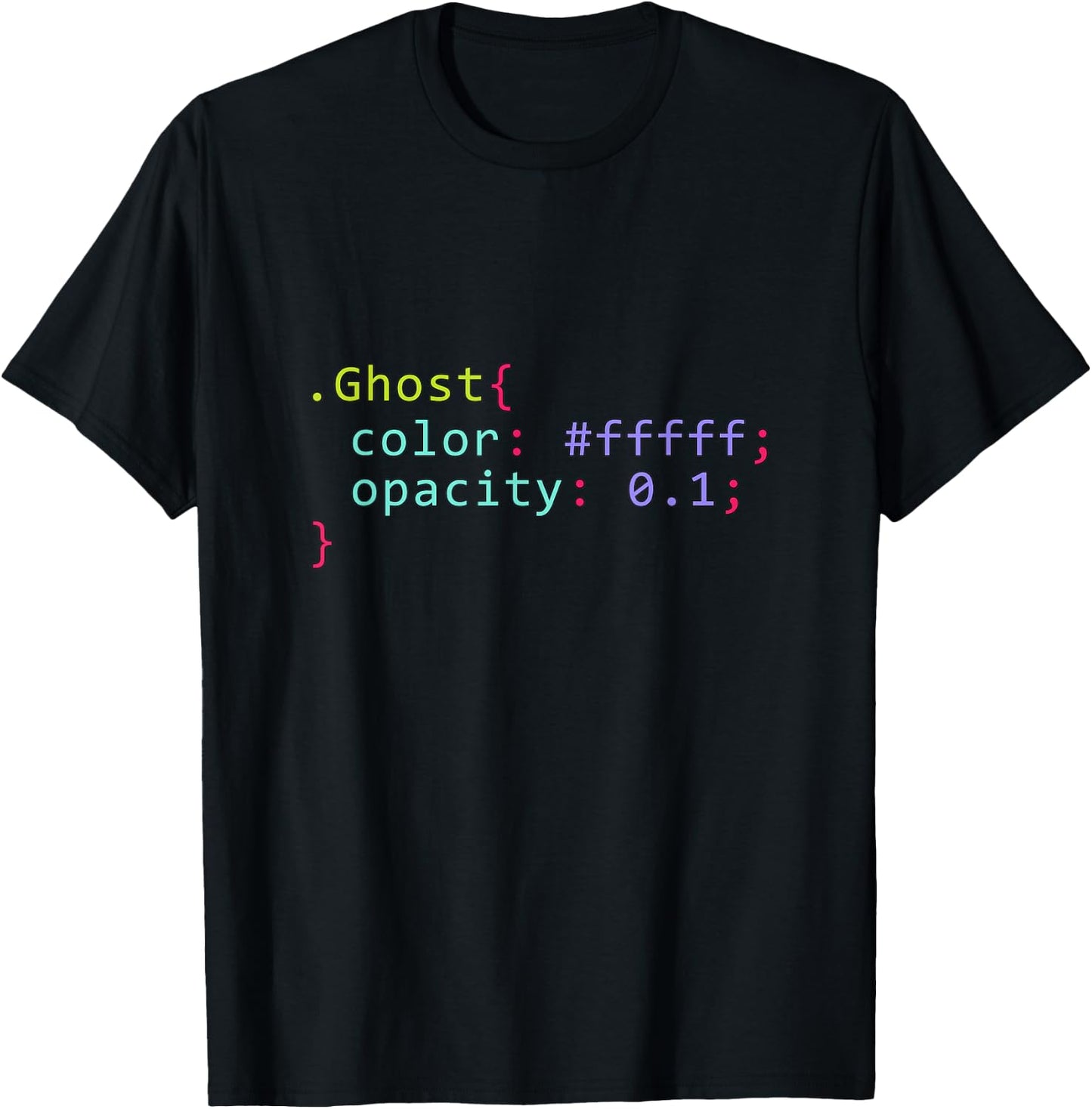 Ghost in CSS format code for a ghost of programmers T-Shirt - T-Shirt | Black
