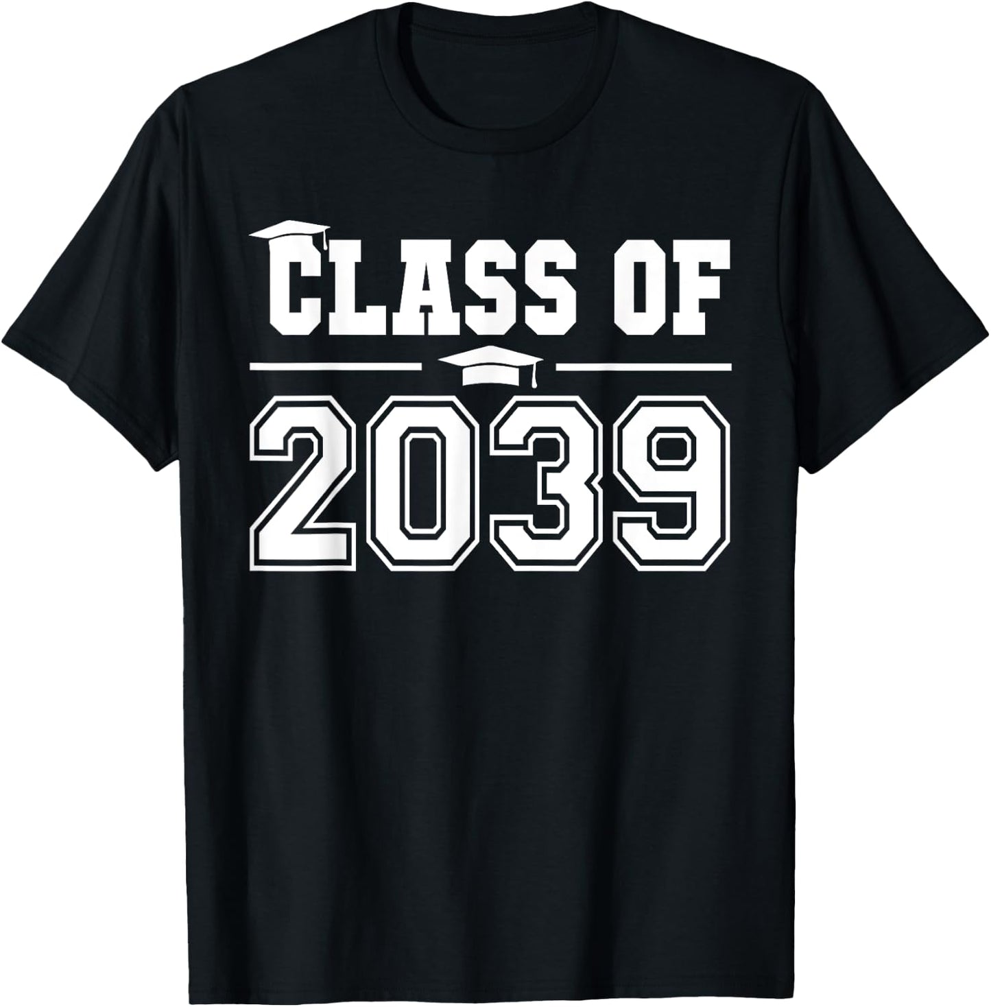 Class of 2039 Grow With Me First Day of School Graduation T-Shirt - T-Shirt | Black