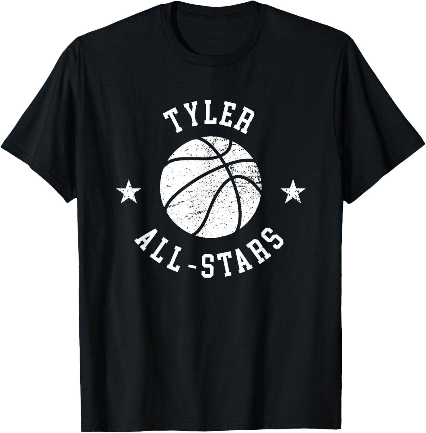 Tyler Vintage All-Stars Retro 80s Basketball T-Shirt - T-Shirt | Black