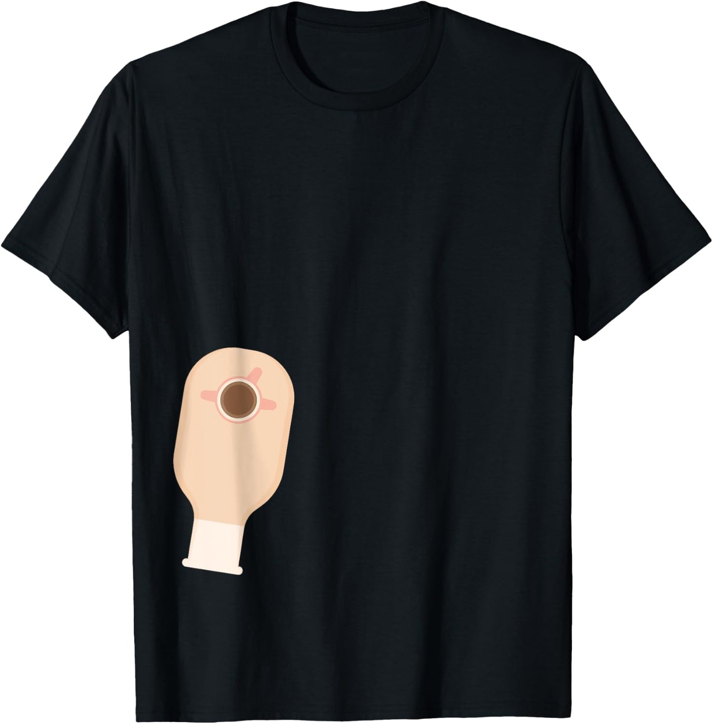 Funny Diverticulitis Bowel Cancer, IBD Ostomy Colostomy Bag T-Shirt - T-Shirt | Black