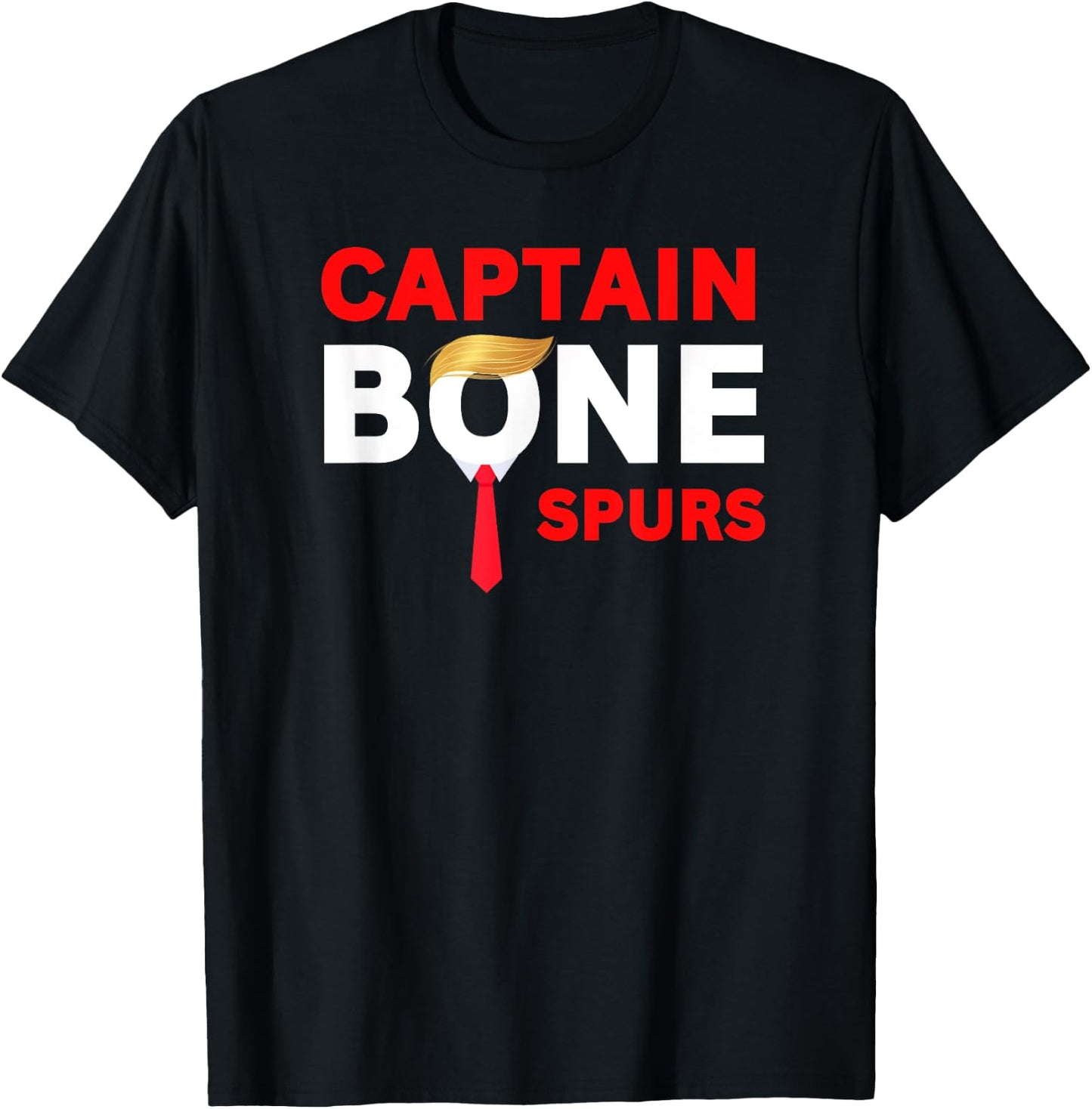Captain Bone Spurs Funny Halloween Costume New 2025 T-Shirt - T-Shirt | Black