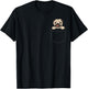 Pug Dog In Pocket Cute Pocket Pug Women Girls Kids T-Shirt - T-Shirt | Black