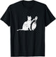 Ornery Alley Cat Tipping Bowling Pin Funny Team Gift T-Shirt - T-Shirt | Black