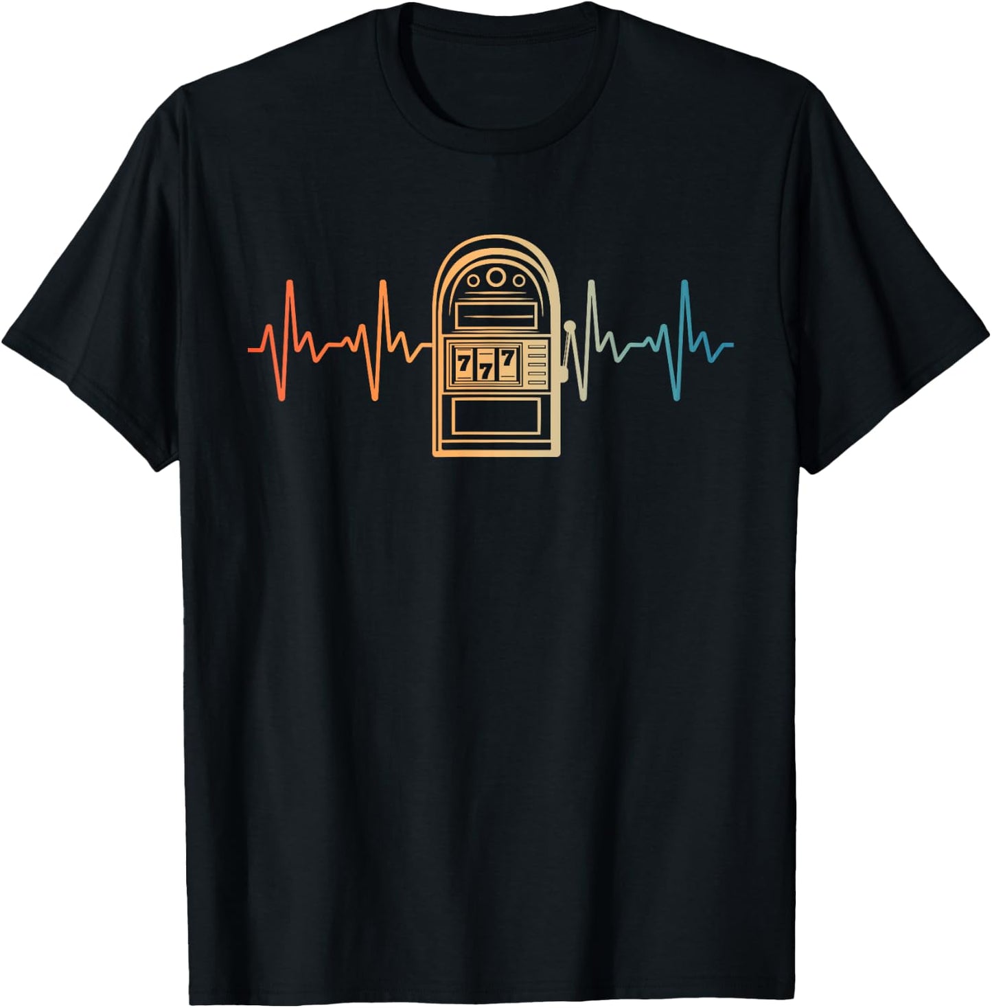 Funny Slot Machine Art Women Casino Playing Gambler T-Shirt - T-Shirt | Black