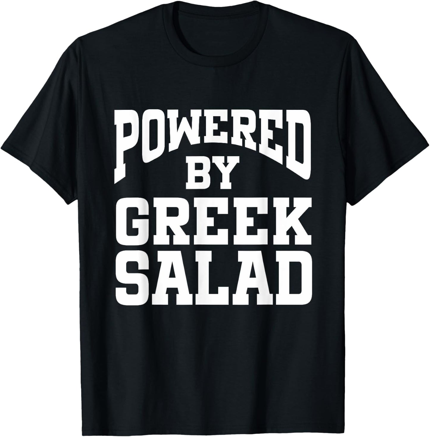 Powered By Greek Salad T-Shirt - T-Shirt | Black
