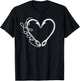 Love Fishing Heart Hooks Line Fisherman Women Men Boys Kids T-Shirt - T-Shirt | Black