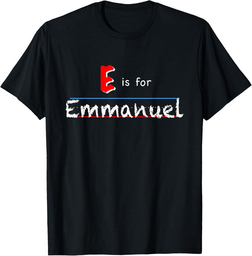 E Is For Emmanuel, boys custom personalized name kids school