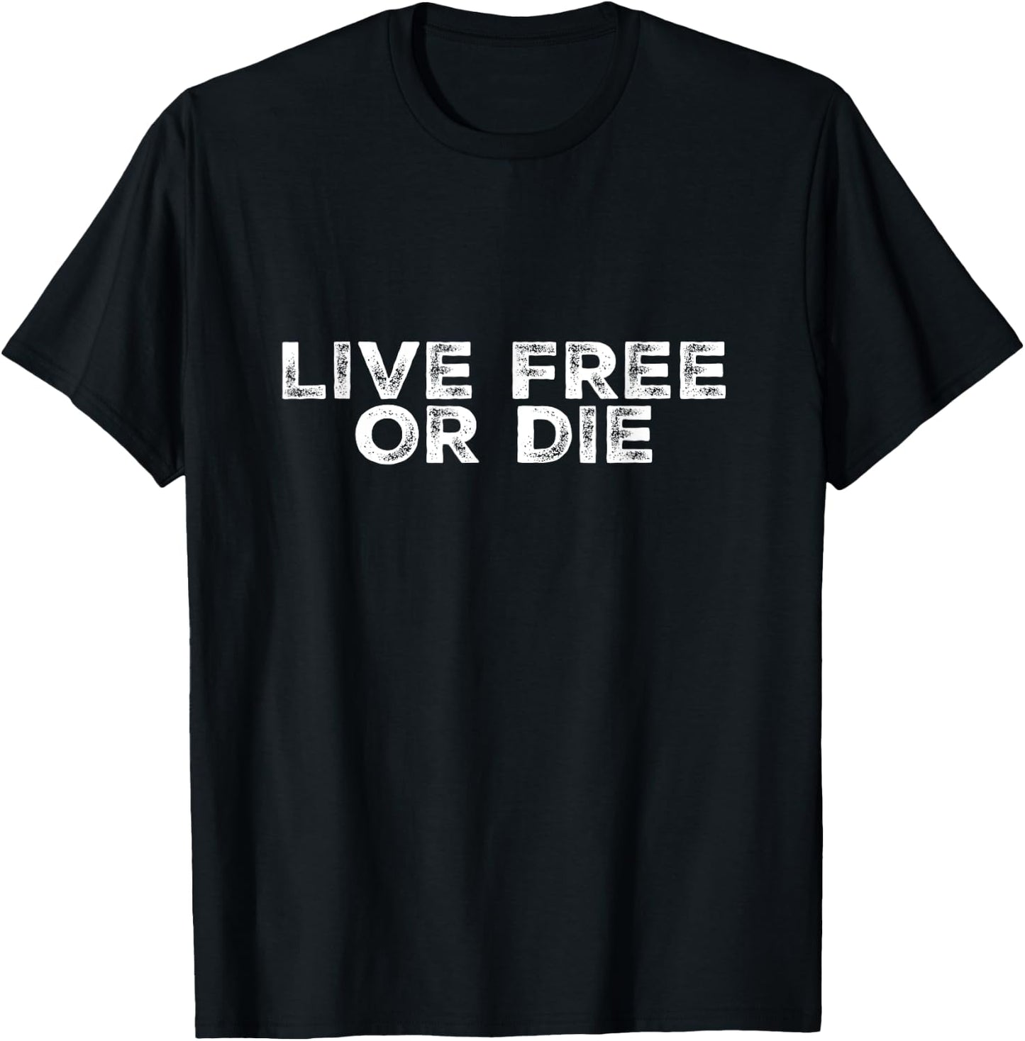 LIVE FREE OR DIE New Hampshire 603 T-Shirt - T-Shirt | Black