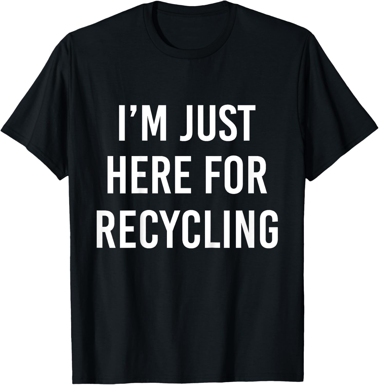 Kids Just Here for Recycling Boys Earth Day Toddler Recycle Girls T-Shirt - T-Shirt | Black