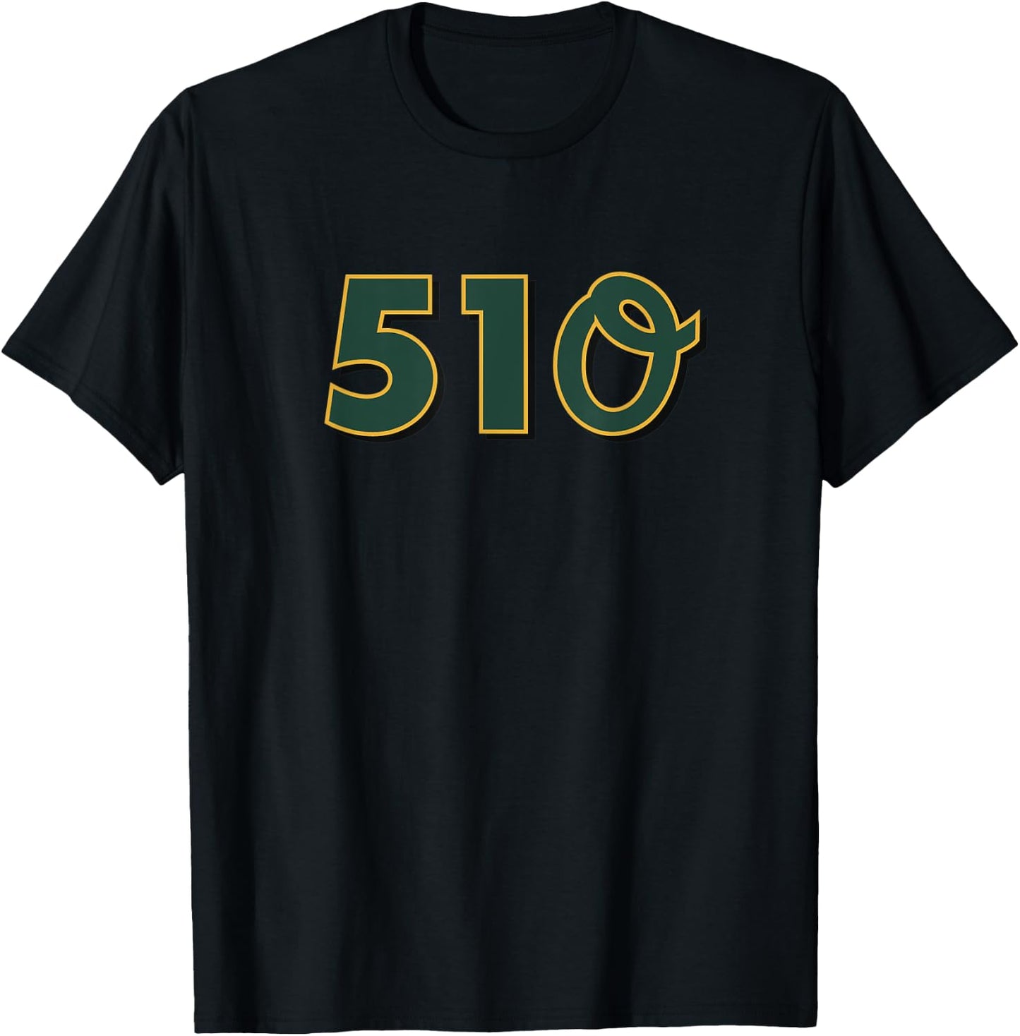 510 The Bay Area Oakland Baseball T-Shirt - T-Shirt | Black