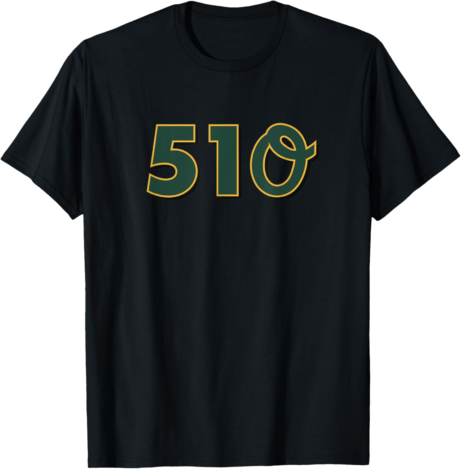 510 The Bay Area Oakland Baseball T-Shirt - T-Shirt | Black