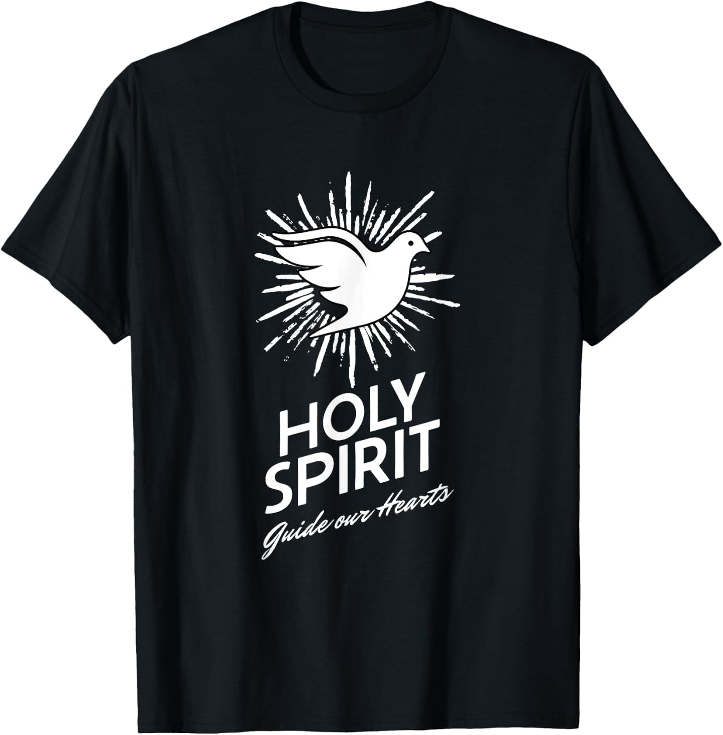 Holy Spirit Dove: Light of Faith T-Shirt - T-Shirt | Black