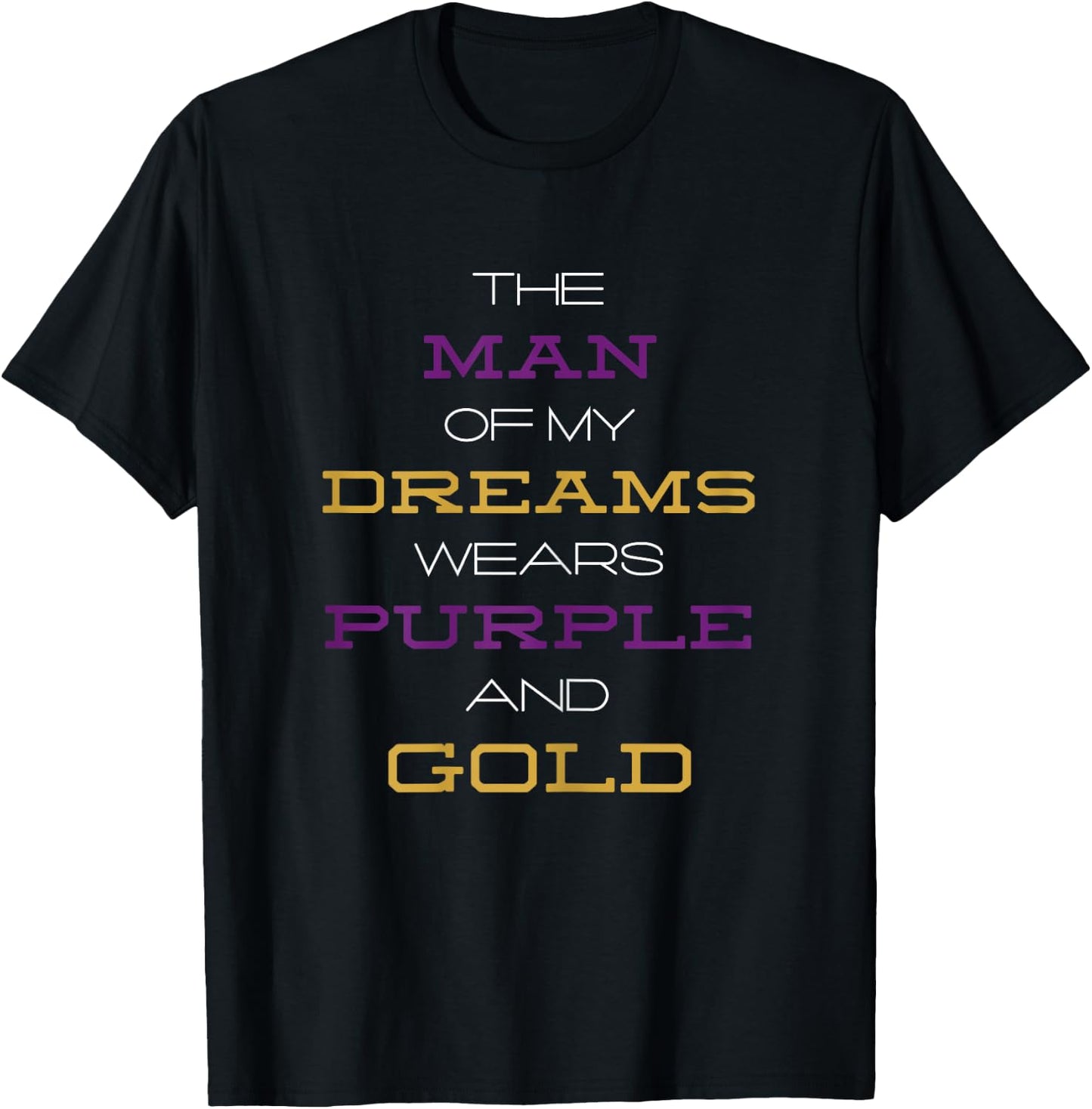 Man My Dreams Wears Purple & Gold | Black Fraternity Omega T-Shirt - T-Shirt | Black