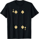 Four 4 of Spades Playing Card , Blackjack Cards Poker T-Shirt - T-Shirt | Black
