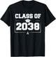 Class of 2038 Grow With Me Back to School Graduation 2038 T-Shirt - T-Shirt | Black